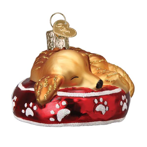 Sleepy Golden Retriever Ornament Old World Christmas