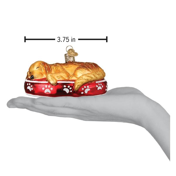 Sleepy Golden Retriever Ornament Old World Christmas