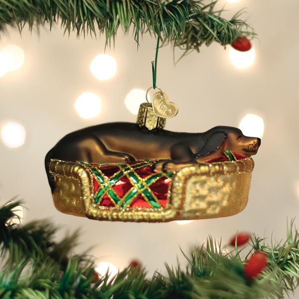 Sleepy Dachshund Ornament Old World Christmas