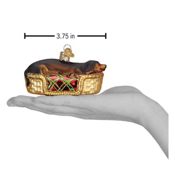 Sleepy Dachshund Ornament Old World Christmas