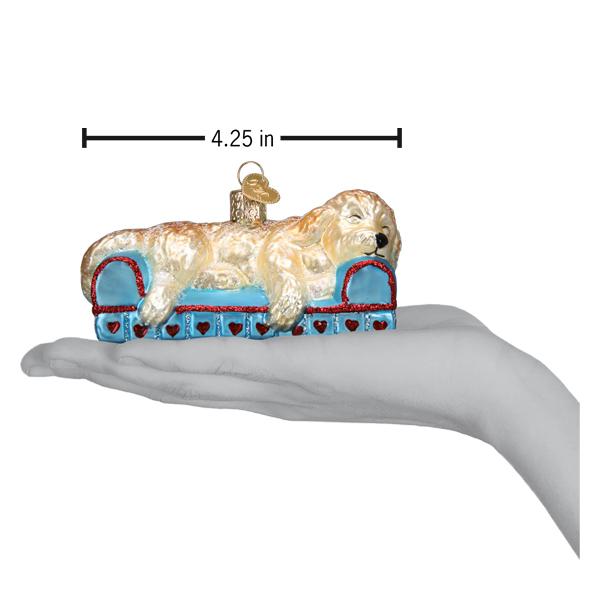 Sleepy Doodle Dog Ornament Old World Christmas