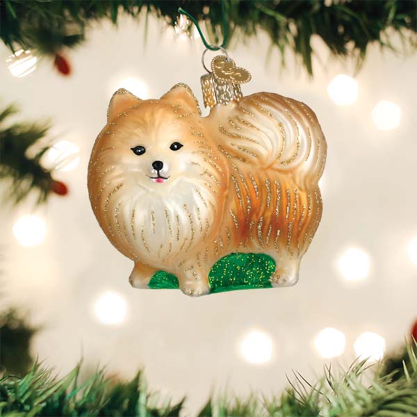 Standing Pomeranian Ornament Old World Christmas