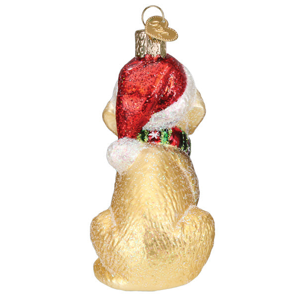 Holiday Yellow Labrador Puppy Ornament Old World Christmas