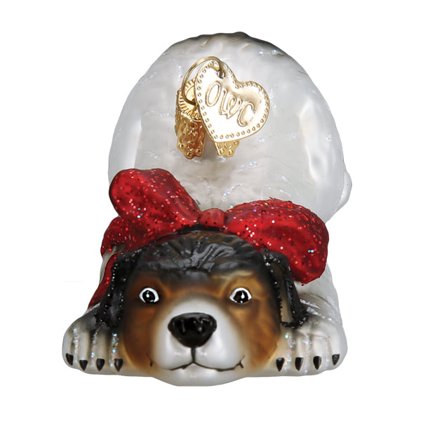 Norman Rockwell Signature Dog Ornament Old World Christmas