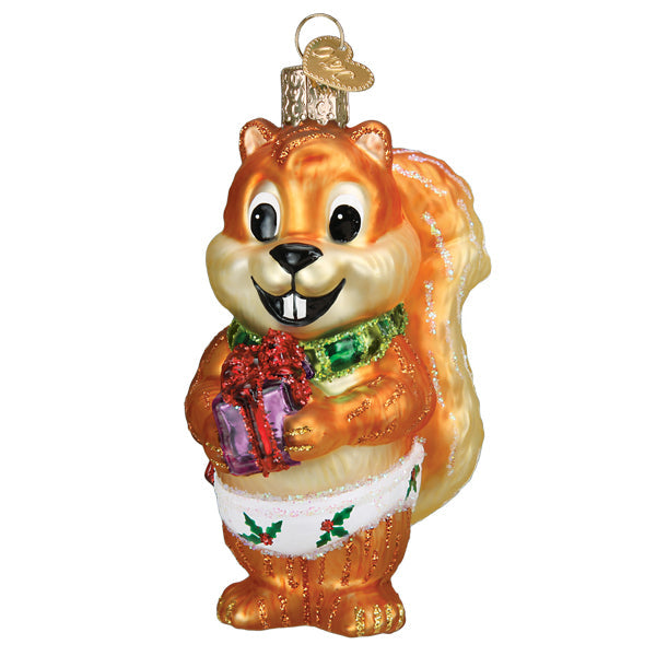 Silly Christmas Squirrel Ornament Old World Christmas