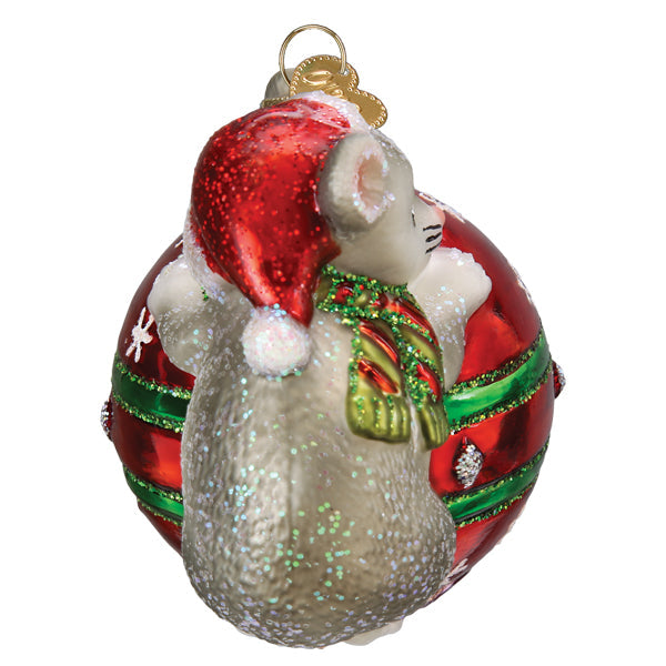 Playful Christmas Mouse Ornament Old World Christmas