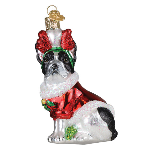 Holiday French Bulldog Ornament Old World Christmas