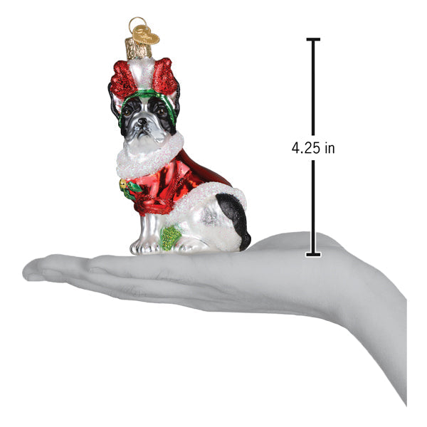 Holiday French Bulldog Ornament Old World Christmas