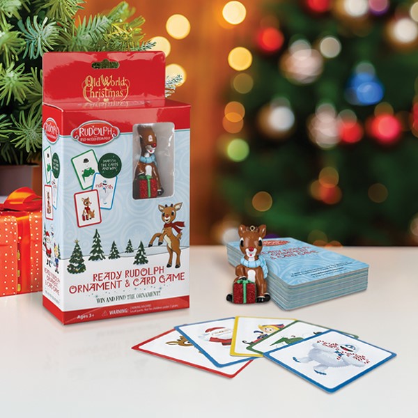 Ready Rudolph Ornament & Game Old World Christmas