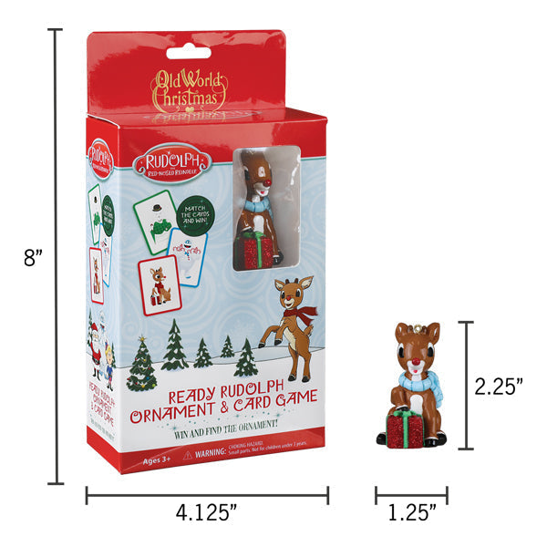 Ready Rudolph Ornament & Game Old World Christmas