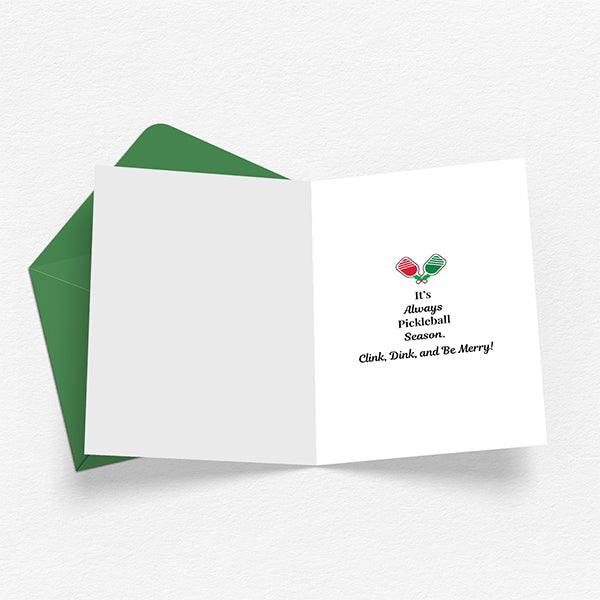 Pickleball Christmas Card Old World Christmas