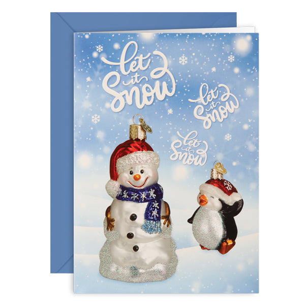 Snowman Christmas Card Old World Christmas