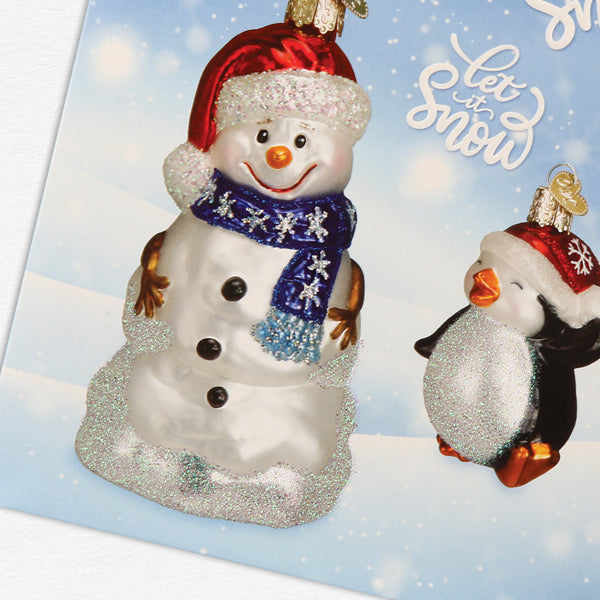 Snowman Christmas Card Old World Christmas
