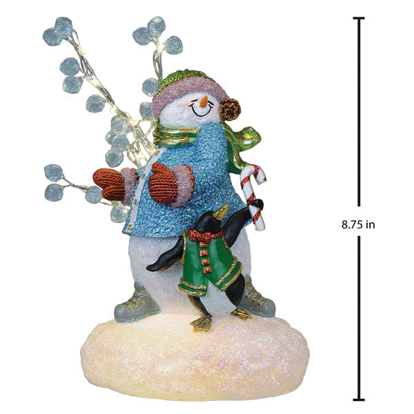Snowgal And Penguin Lighted Figurine Old World Christmas
