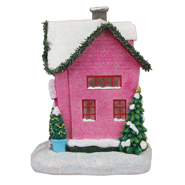 Holiday House Lighted Figurine Old World Christmas
