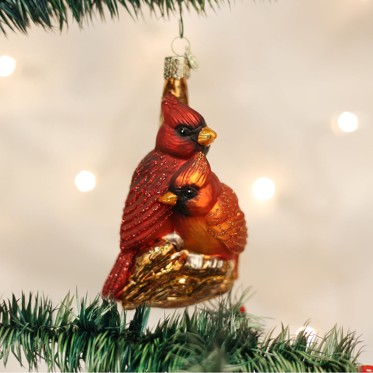 Pair Of Cardinals Ornament Old World Christmas