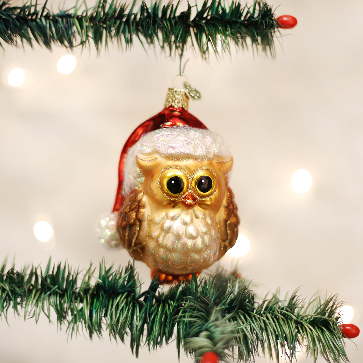 Santa Owl Ornament Old World Christmas