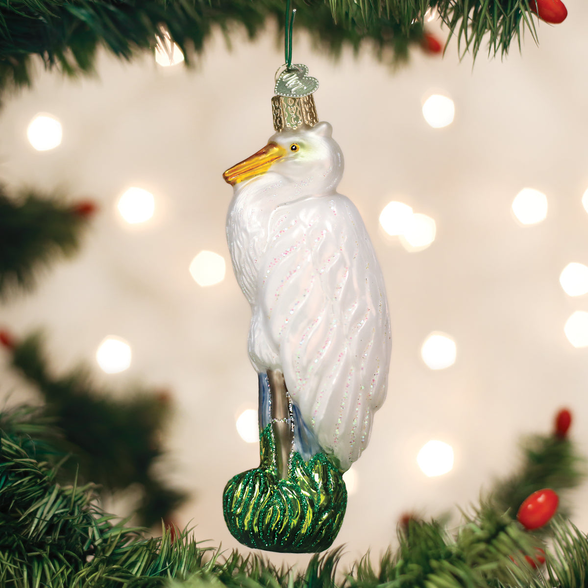 Great Egret Ornament Old World Christmas