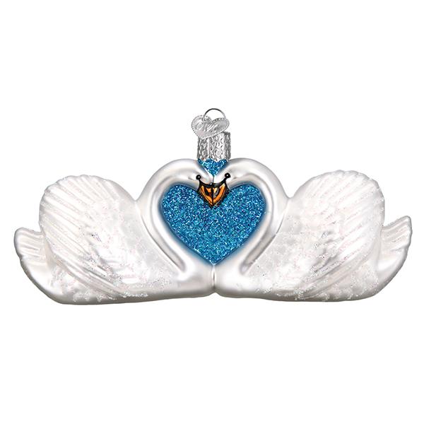 Swans In Love Ornament Old World Christmas