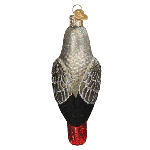 African Grey Parrot Ornament Old World Christmas