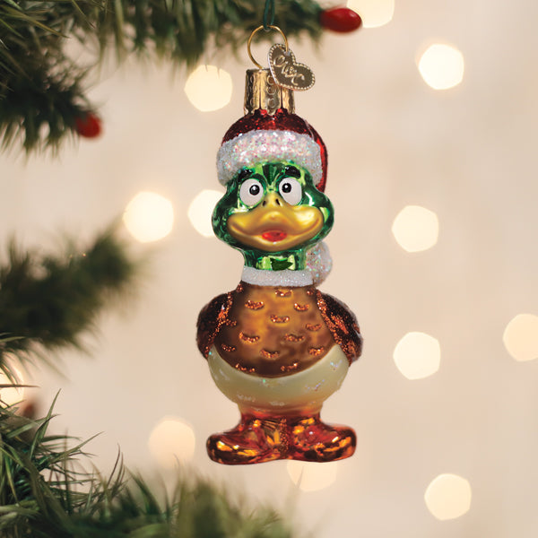 Silly Santa Duck Ornament Old World Christmas