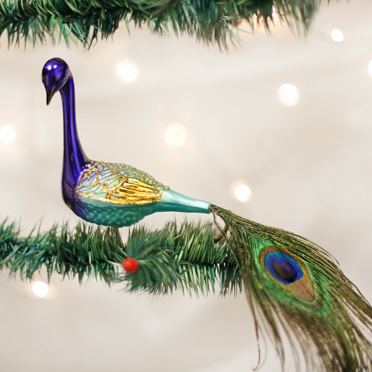 Magnificent Peacock Ornament Old World Christmas