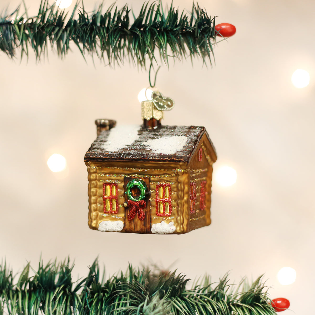 Log Cabin Ornament Old World Christmas