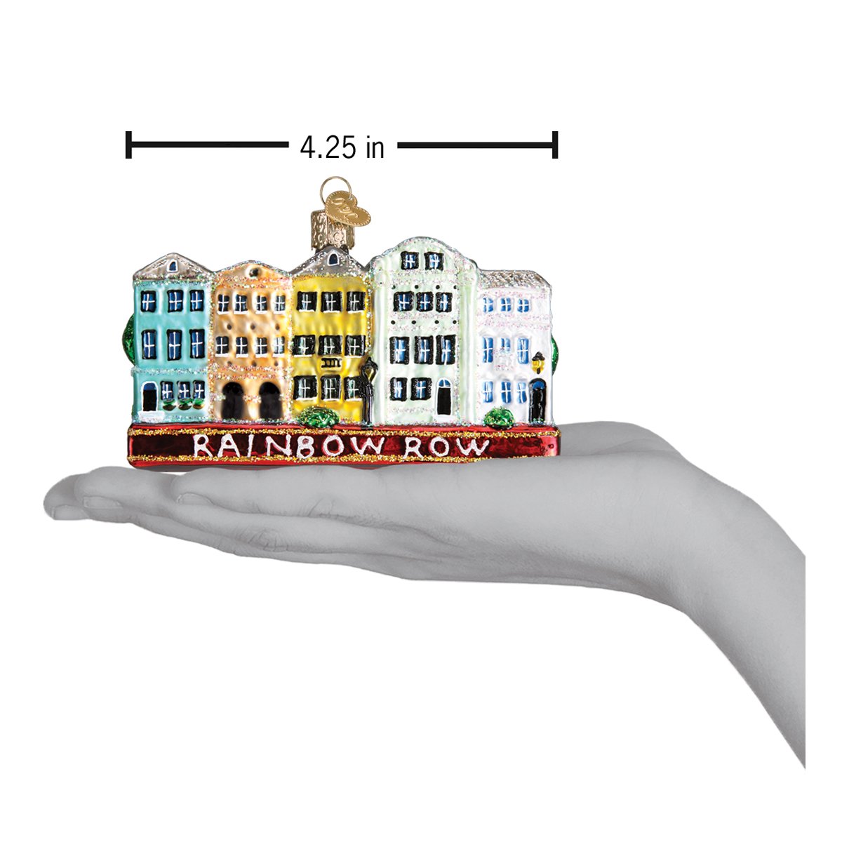 Rainbow Row Ornament Old World Christmas