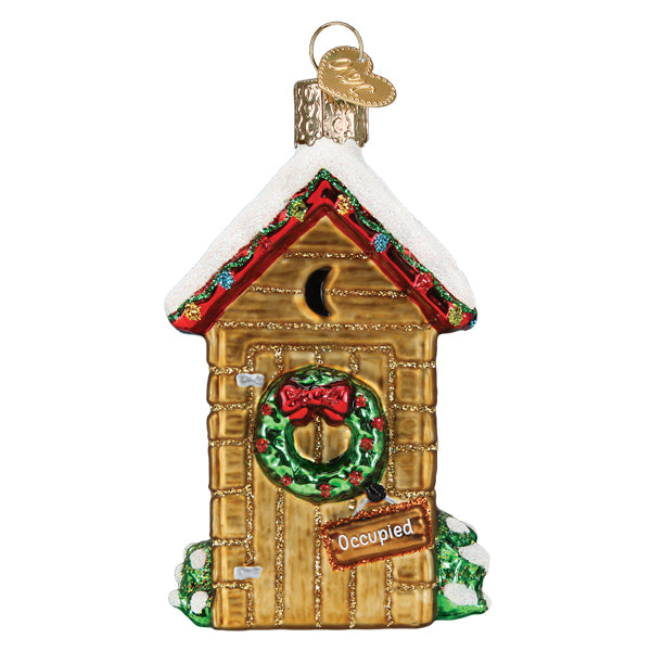 Holiday Outhouse Ornament Old World Christmas
