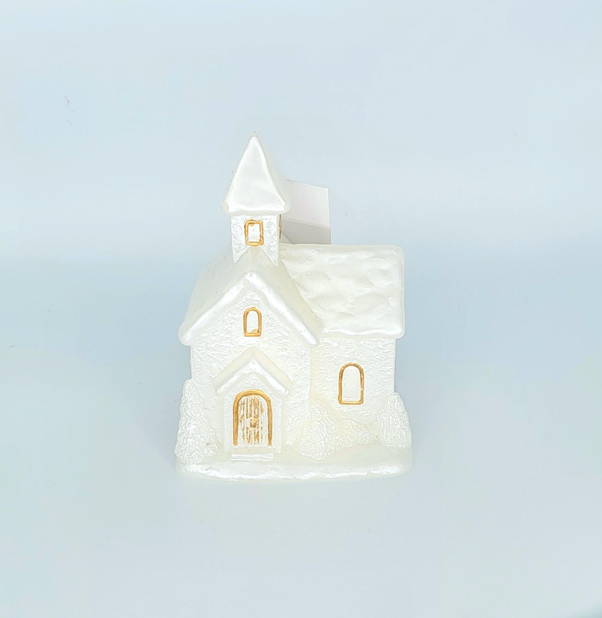 White Christmas Church Candle- Limited Edition