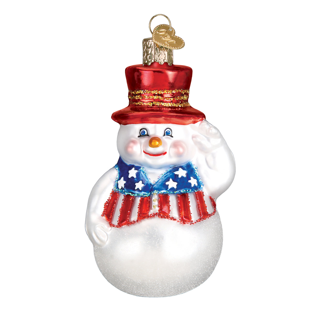 Patriotic Snowman Ornament Old World Christmas