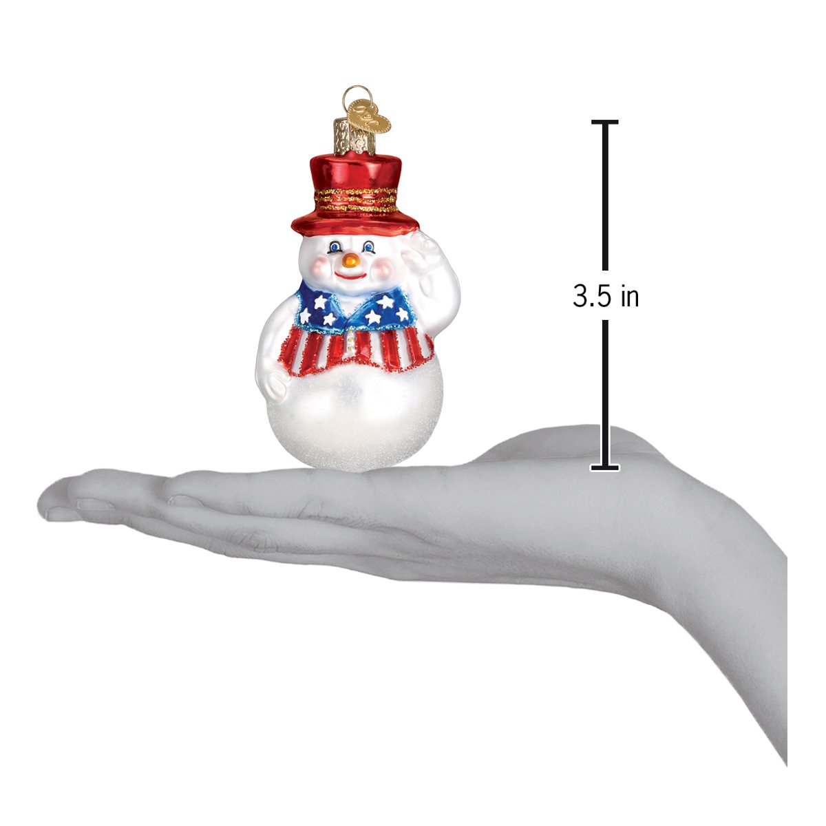 Patriotic Snowman Ornament Old World Christmas