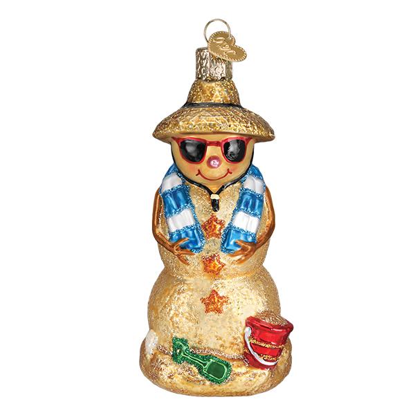 Sand Snowman Ornament Old World Christmas