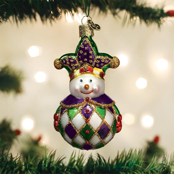 Harlequin Snowman Old World Christmas