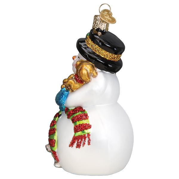 Snowman With Playful Pets Old World Christmas