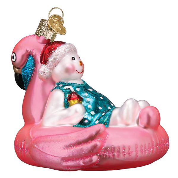 Pool Float Snowman Ornament Old World Christmas