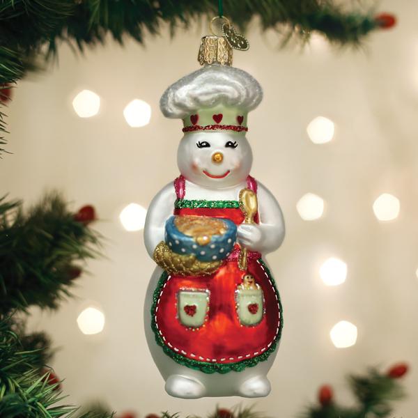 Snow Woman Chef Ornament Old World Christmas