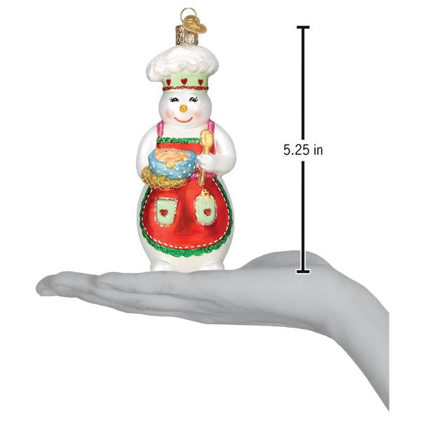 Snow Woman Chef Ornament Old World Christmas