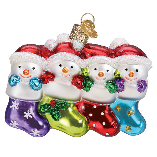 Snow Family Of 4 Ornament Old World Christmas