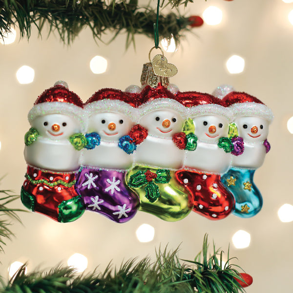 Snow Family Of 5 Ornament Old World Christmas