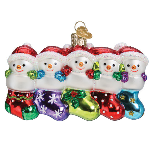 Snow Family Of 5 Ornament Old World Christmas