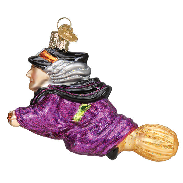 Witch On Broomstick Ornament Old World Christmas