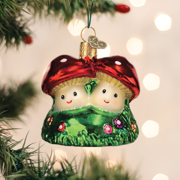 Happy Mushrooms Ornament Old World Christmas