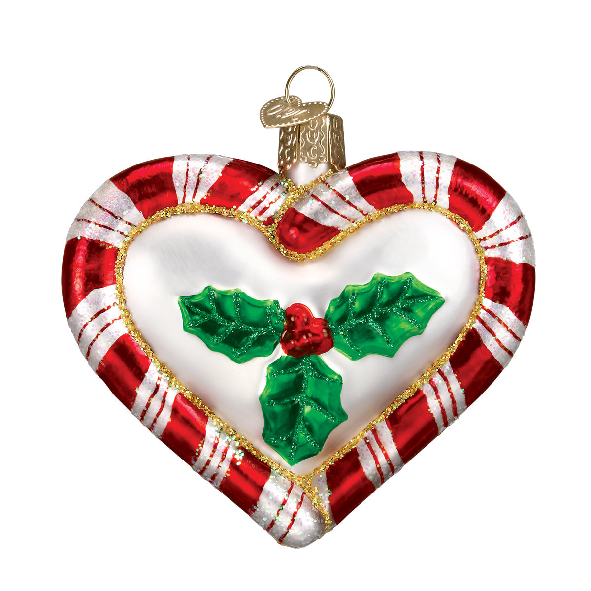 Peppermint Heart Ornament Old World Christmas