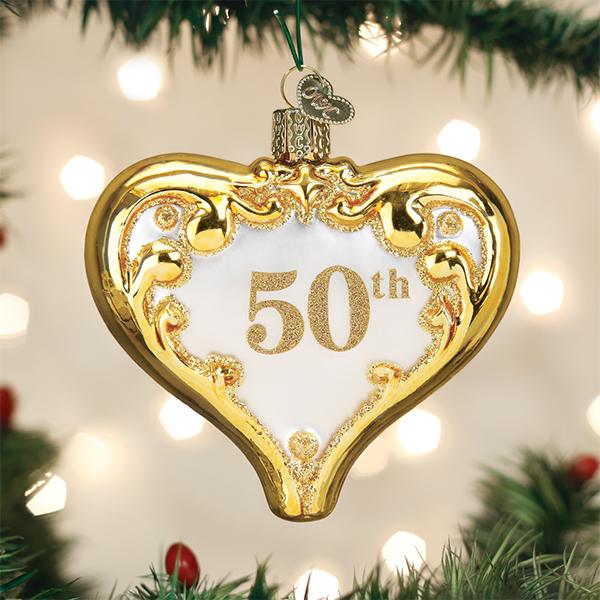 50th Anniversary Heart Old World Christmas