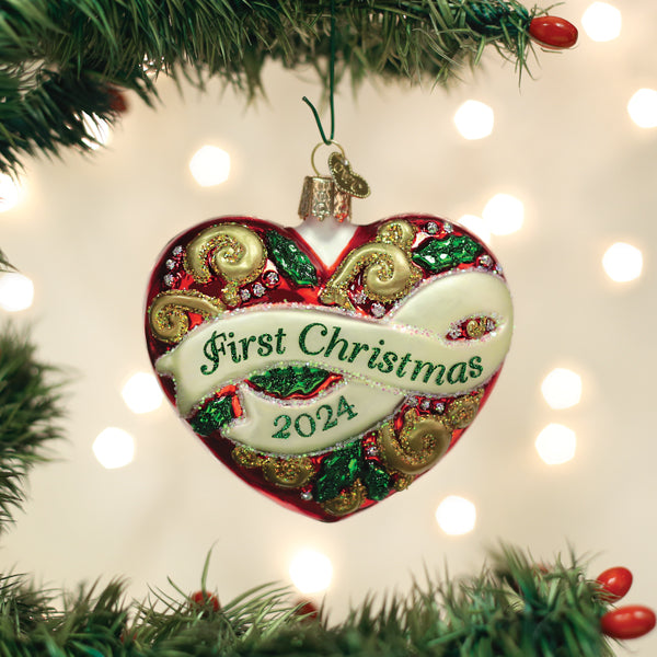 2024 First Christmas Heart Ornament Old World Christmas