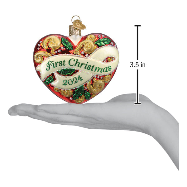 2024 First Christmas Heart Ornament Old World Christmas
