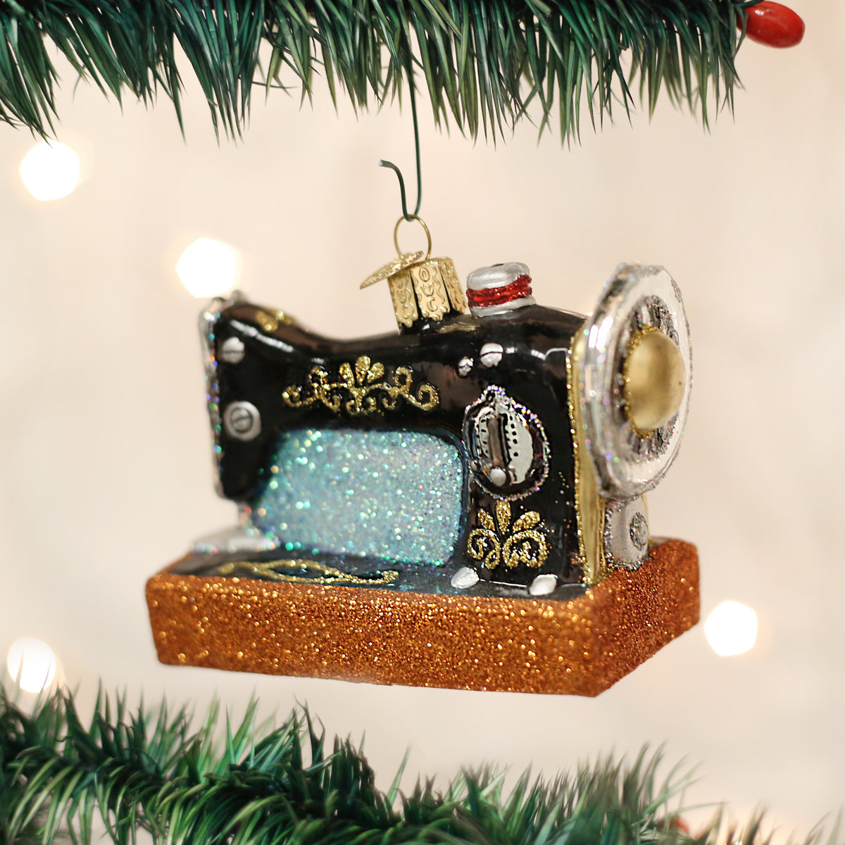 Sewing Machine Ornament Old World Christmas
