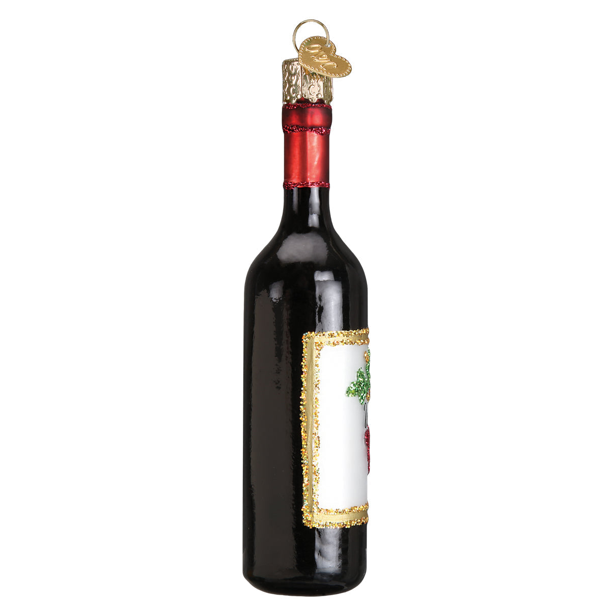Red Wine Bottle Ornament Old World Christmas