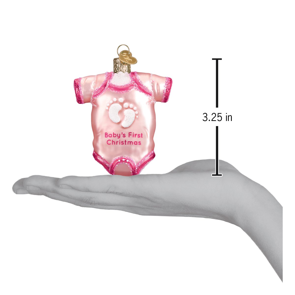 Pink Baby Onesie Ornament Old World Christmas